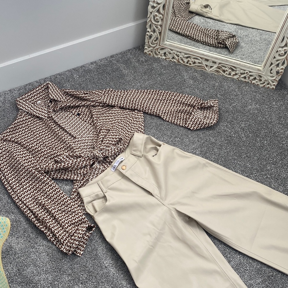 NWOT Zara - Leather Style Pants